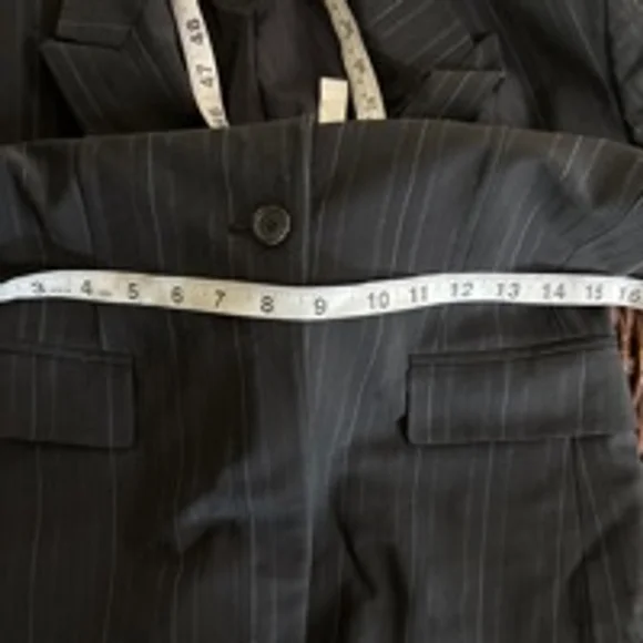 Women's Elie Tahari Blazer Size Unspecified Black Pinstripe(420T) - Picture 10 of 10